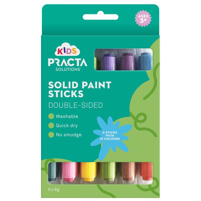 Practa Double Tip Solid Paint Sticks 12 colours
