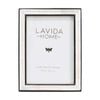 Lvd 5x7 In Marina Bone/resin Picture/photo Frame Ivory/black 20.32x15.24x1.91cm