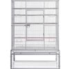 Yes4pets 140cm White Bird Cage Parrot Aviary Pet Stand-alone Budgie Perch Castor Wheels