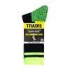 Tradie Men's Fluro Cotton Blend Work Socks 3 Pack Size 7-10