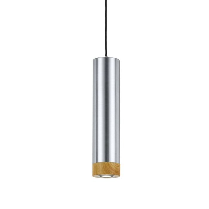 Telbix Aluminium/Silver/Oak Dakota Pendant