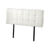 PU Leather Queen Bed Deluxe Headboard Bedhead - White