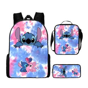 Catzon Cartoon Backpack Set With Shoulder Bag & Pencil Bag Adjustable-p