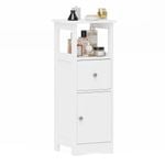 Advwin Bathroom Cabinet Kitchen Floor Cabinet Wooden Organizer Display Storage Unit with Drawer