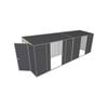 Build-a-Shed 1.5 x 6 x 2m Skillion Dual Double Sliding Side Doors Shed - Grey