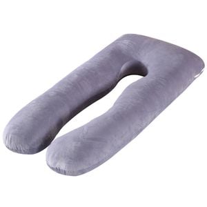 Ufurniture U-Shaped Pregnancy Pillow Full Body Support Light Grey