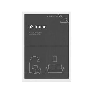Frames & Hangers Wall Hanging Sleek A2 Picture Print Art Frame White