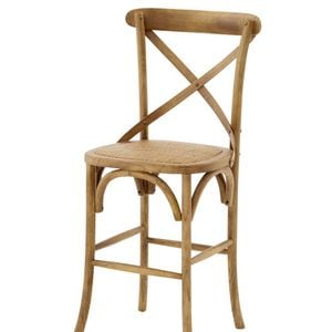 French Cross Breakfast Stool Oak Stain