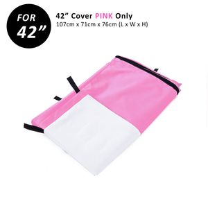 42in Cover for Wire Dog Cage - PINK - Blue | Fabric | 107 x 70 x 77.5cm (L x W x H)