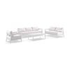 Bronte 3+2+1 Outdoor Lounge Setting with Coffee Table White