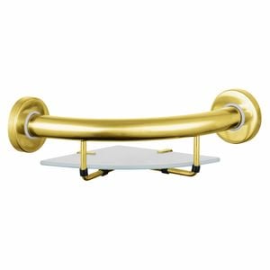 evekare Gold Corner Shelf Grab Rail
