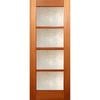 Woodcraft 2040 x 820 x 40mm Entrance Door Lauren Wave Safety Glass