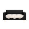 SOGA Three-seater White Faux Fur Throw Blanket 90x210cm Polyester