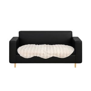 SOGA Three-seater White Faux Fur Throw Blanket 90x210cm Polyester