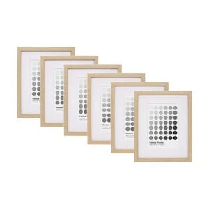 6PK Braz Venice Image Photo Document Display Frame 20x25cm Beech