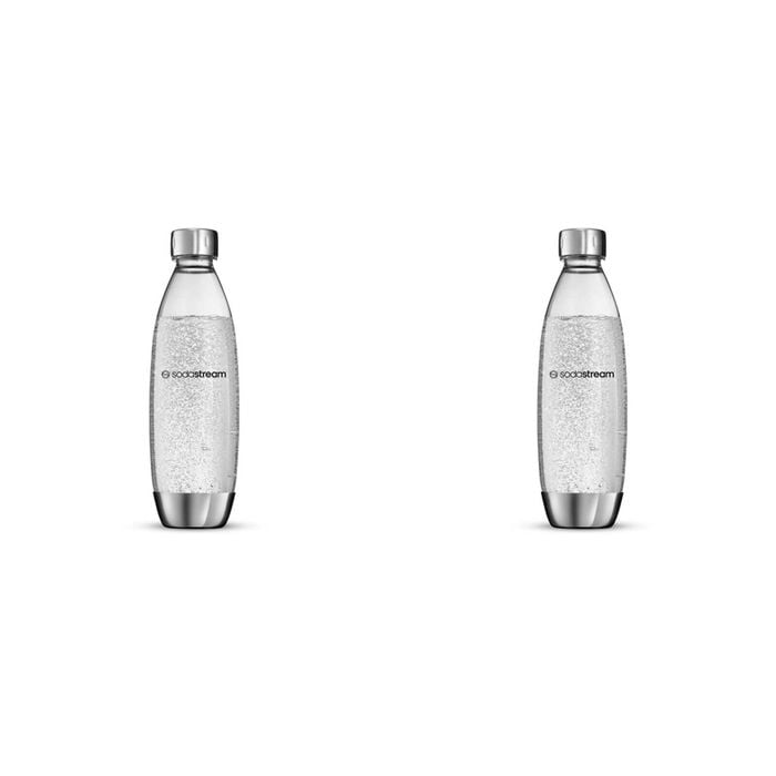 2PK SodaStream 1L Metal Fuse Carbonating Bottle Single