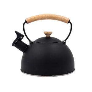 La Cafetiere Stovetop Whistling Tea Kettle W/ Beechwood Handle 1.6l Black