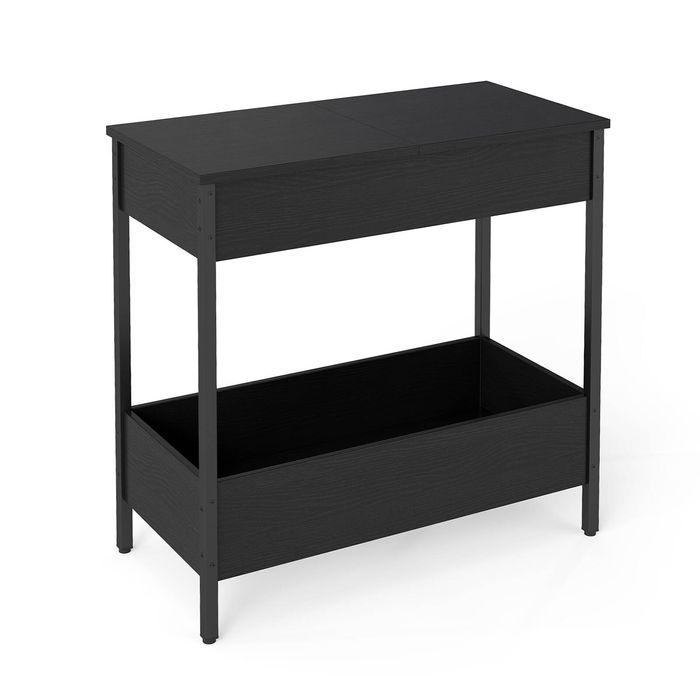 Costway Side Table Versatile Nightstand Bedside Table-Black