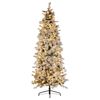 Christabelle Snowy Dorchester Pencil 2.3m 7.5ft Christmas Tree Pine Cone LED