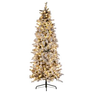 Christabelle Snowy Dorchester Pencil 2.3m 7.5ft Christmas Tree Pine Cone LED