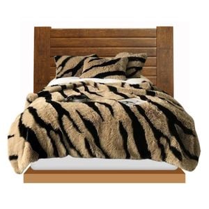 Anycozy Throw Blanket 100×160cm Brown Zebra Plush Fur Soft Warm