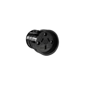 HPM 10A Black Rewirable Rubber Socket