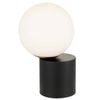 Telbix Setra Modern Table Desk Lamp Light Glass Metal Black Matte