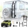 Rear Ladder for Suzuki Jimny 3-Door 2018-Onwards Protective Frame Tailgate Rack Aluminum Alloy Black