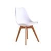 Foret 4x Padded Retro Replica Dining Chairs Cafe Kitchen Beech Cafe White