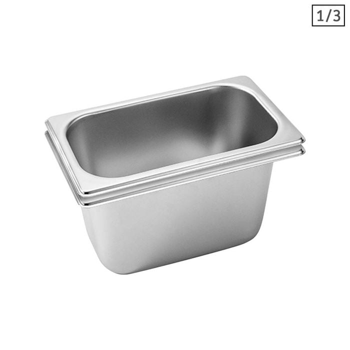 SOGA 2X 1/3 GN Pans Stainless Steel 15cm Deep