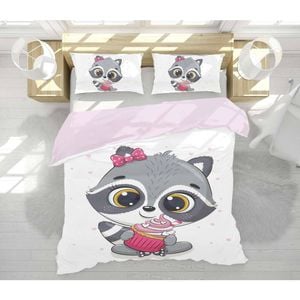 3D Cartoon Civet Cat 90 Bed Pillowcases Quilt King Size