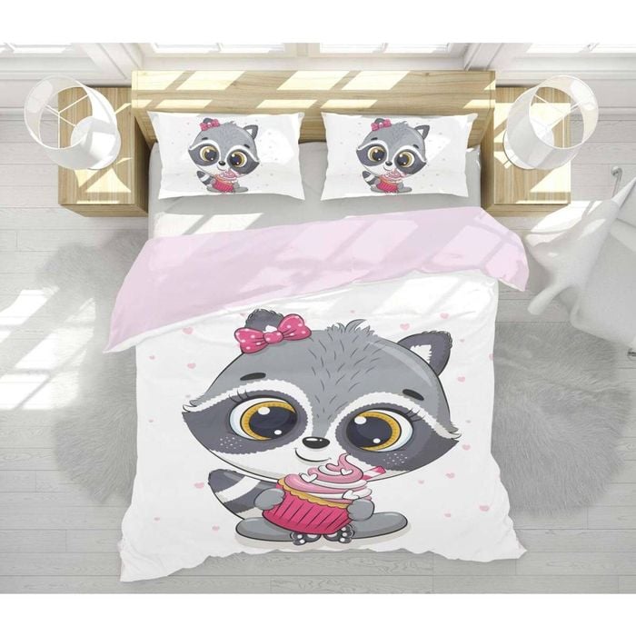 3D Cartoon Civet Cat 90 Bed Pillowcases Quilt King Size