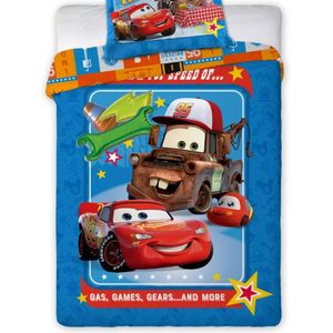 Disney Cars Lightning McQueen Fair Cotton Kids Quilt Cover Set - Toddler Bed Size