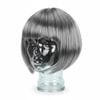 Bob Wig Costume Short Straight Fringe Cosplay Party Full Hair Wos Fancy Dress Grey