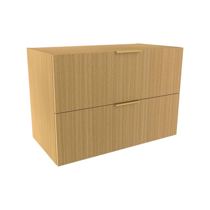 Lugna 512 x 750 x 380mm Sand 2 Drawer Storage Cabinet