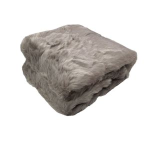 Radisson Alaskan Bear Luxury Animal Faux Fur Throw Rug 127 x 152 cm Taupe