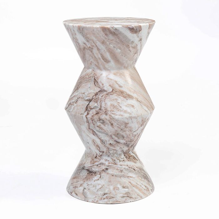 Toffee Vein Solid Marble Side Table