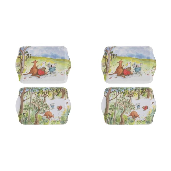 2x 2pc Ashdene Barney Gumnut Bushland Serving Platter Scatter Tray