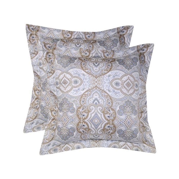 CottonMore A Pair of 100% Cotton Sateen Square Cushion Covers