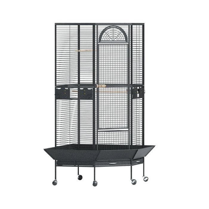 I.pet Bird Cage Large Jumbo Aviary Budgie Perch Cage Parrot Stand Wheels Corner
