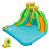 Costway Inflatable Water Park Bounce House Two Slides w/680W Blower