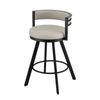 Artiss Bar Stool Swivel Counter Stools with Padded Back PU Leather Metal Legs Beige