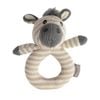 Living Textiles Knitted Ring Rattle Baby Toy Zac the Zebra
