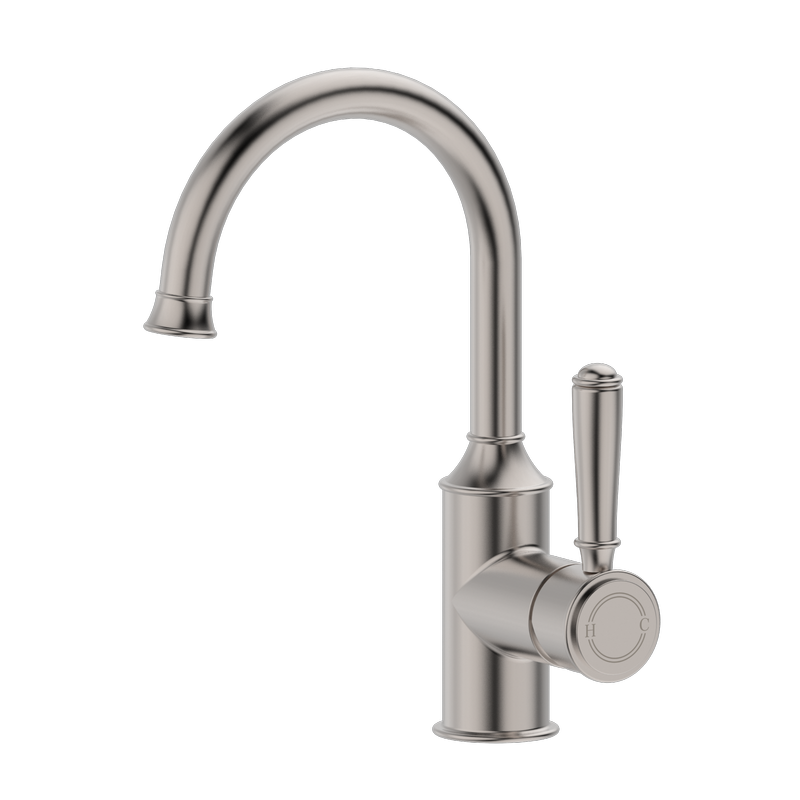 Mondella  Brushed Nickel Maestro Goose Neck Basin Mixer