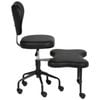 Ufurniture Armless Criss Cross Legged Chair w/ Wheels Ergonomic Swivel Office Chair Adjustable Height Kneeling Chair Black