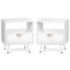 ALFORDSON Set of 2 Bedside Table 1 Drawer White