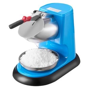 Vevor 300w Ice Crusher Machine Blue 100kg Per Hour Electric 4 Blades Stainless Steel With Bowl