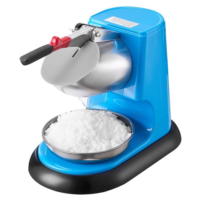 Vevor 300w Ice Crusher Machine Blue 100kg Per Hour Electric 4 Blades Stainless Steel With Bowl