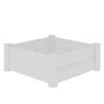 Rapid 900 x 900 x 338mm White PVC Raised Garden Bed