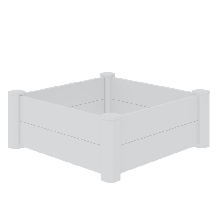 Rapid 900 x 900 x 338mm White PVC Raised Garden Bed